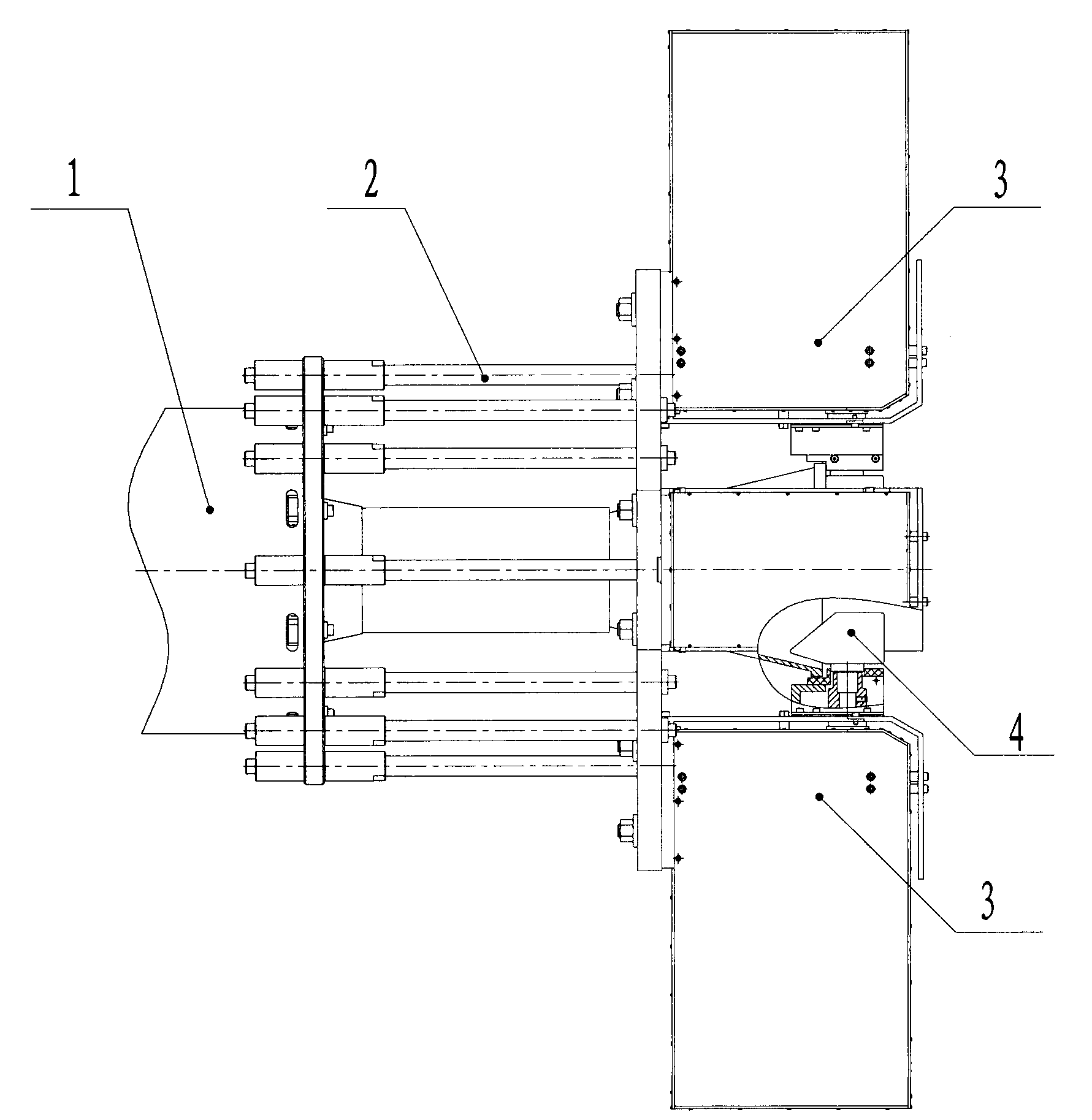 Test system of gas vane carried engine hot commissioning