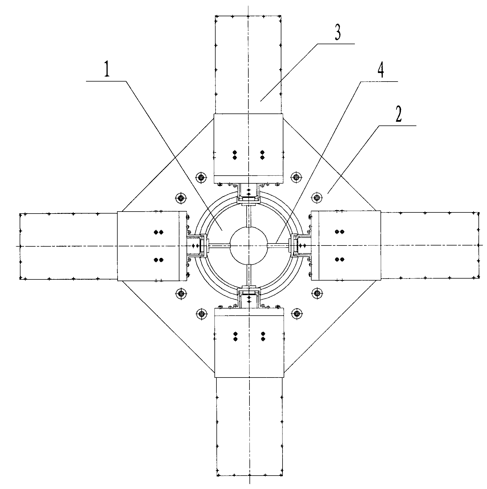 Test system of gas vane carried engine hot commissioning