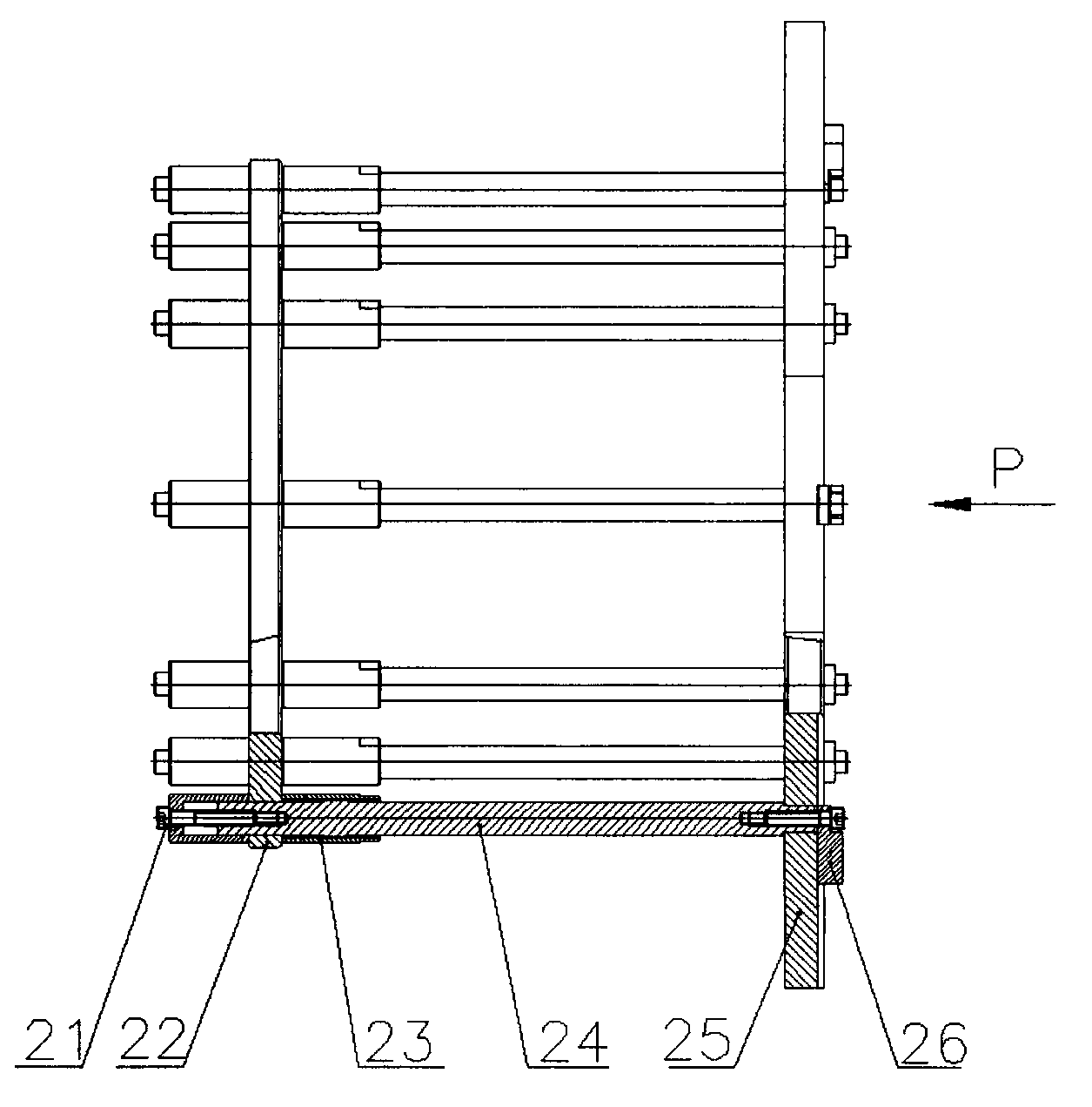 Test system of gas vane carried engine hot commissioning