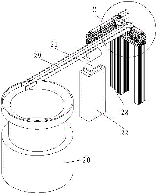 Body feeding mechanism of electric plug welding machine