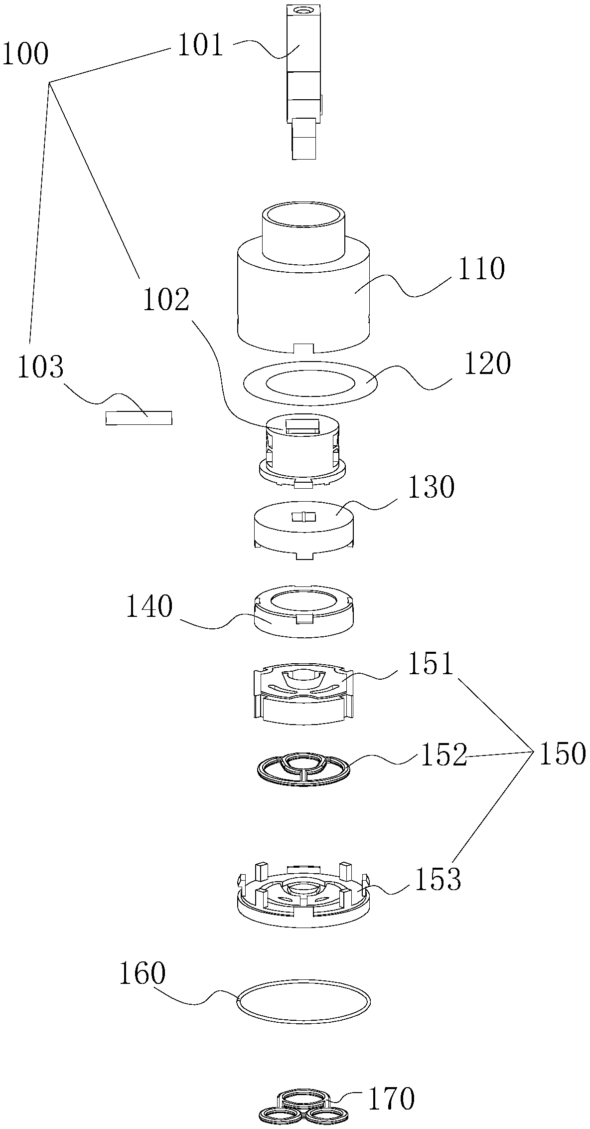 Mixing valve element automatic assembly line