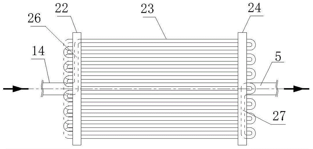 Sewage heat exchange device capable of self-cleaning and scale inhibition