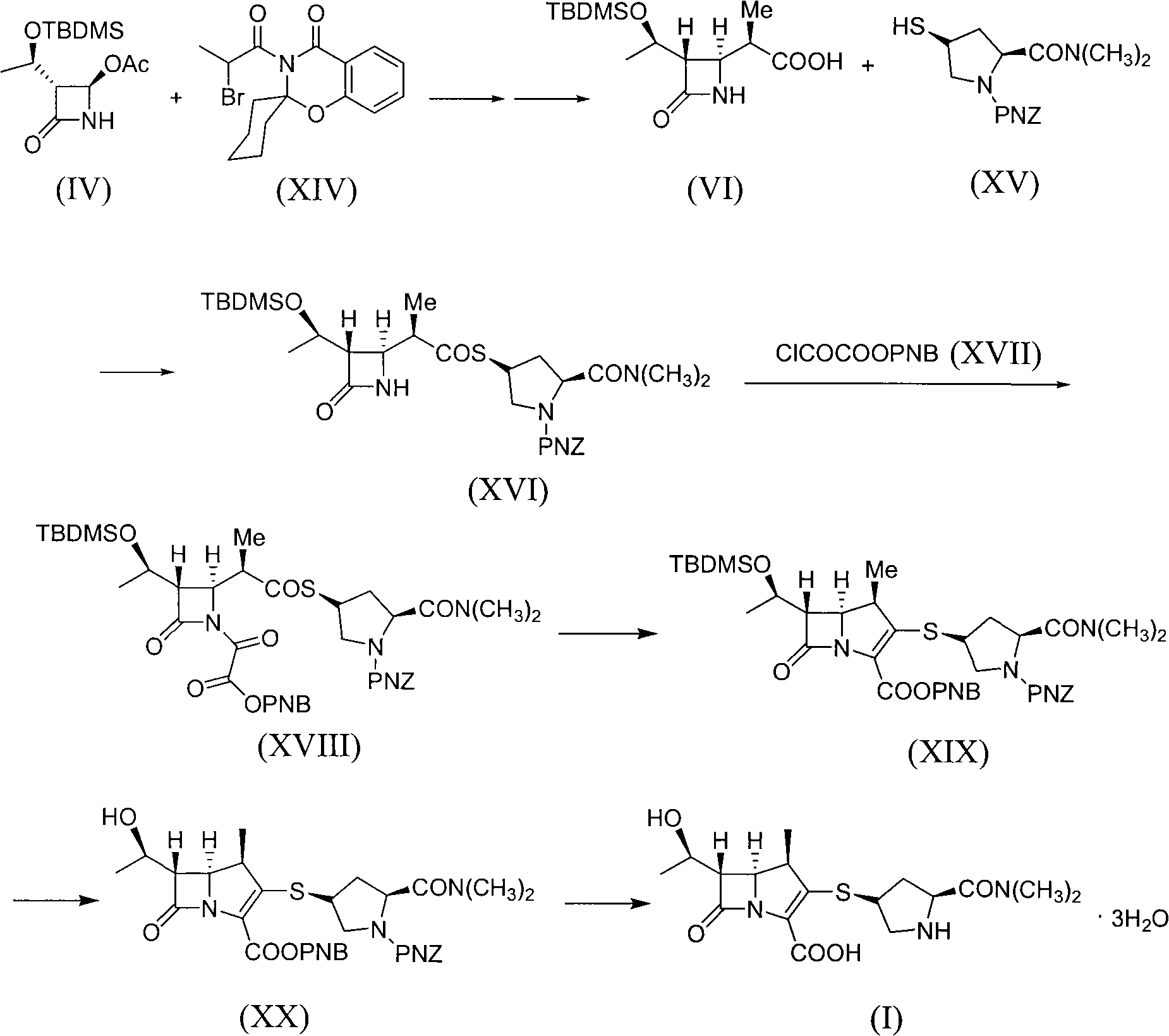 Preparation of meropenem