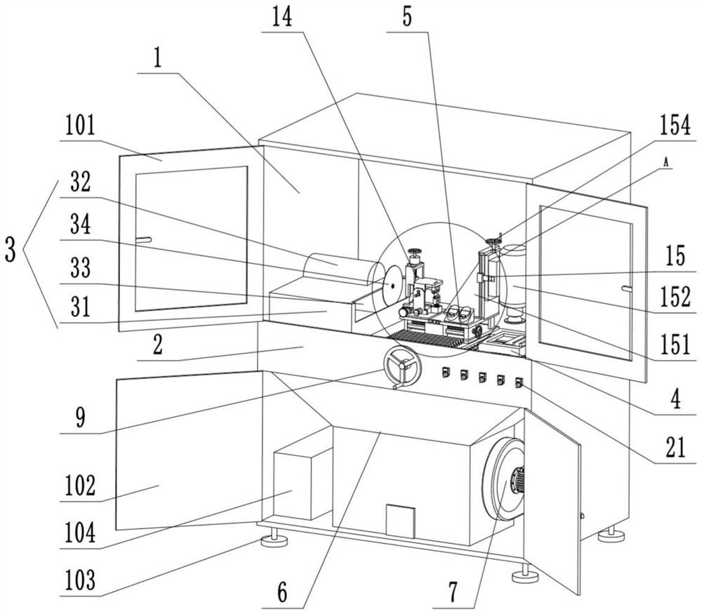 Dust-free universal digital display sample preparation equipment for friction materials