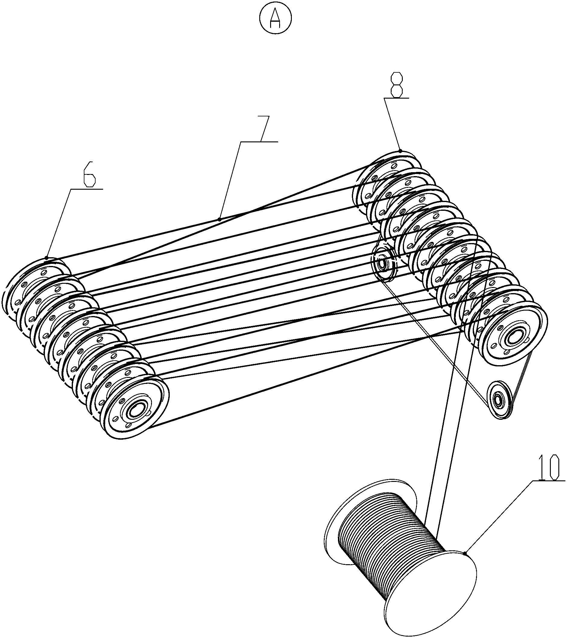 Propeller strut device of floating crane