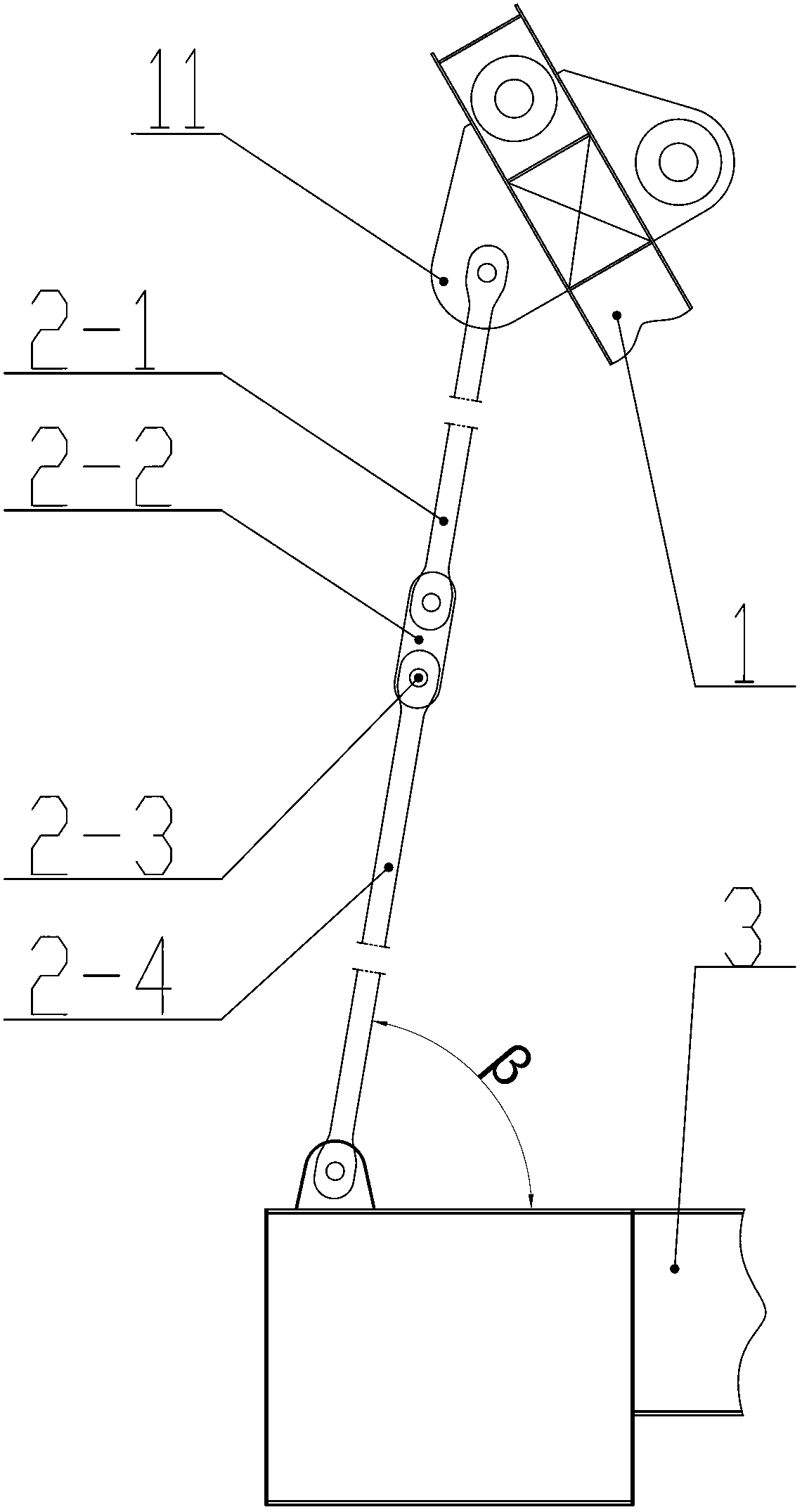 Propeller strut device of floating crane