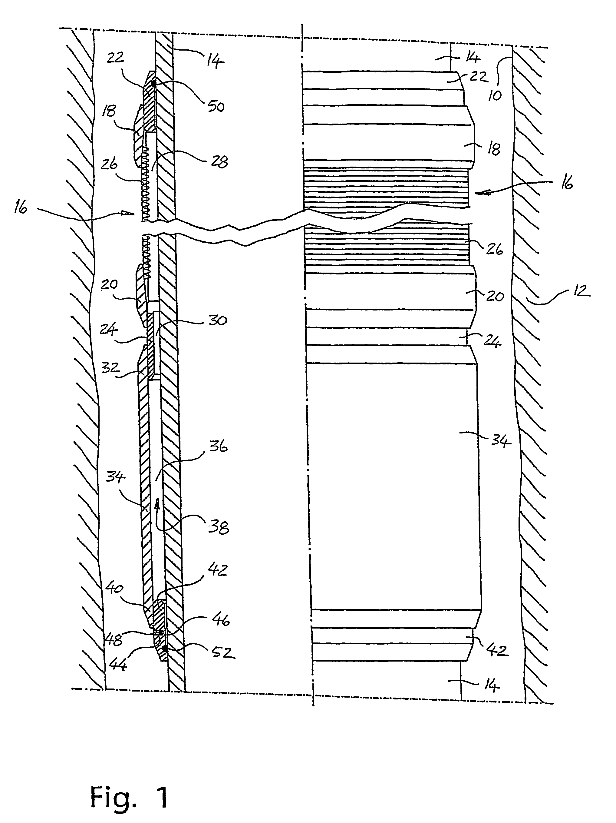 Device and a method for selective control of fluid flow between a well and surrounding rocks