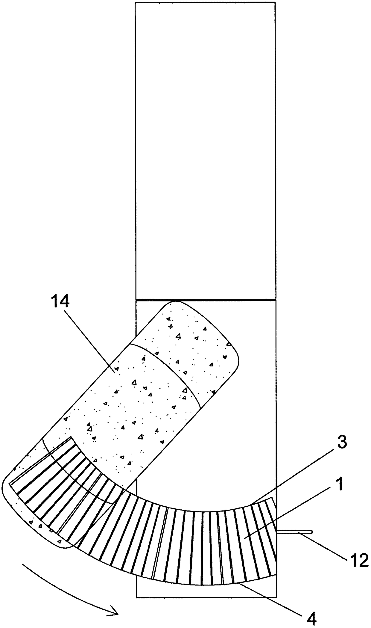 Sector roller-table type parallel parking space auxiliary device