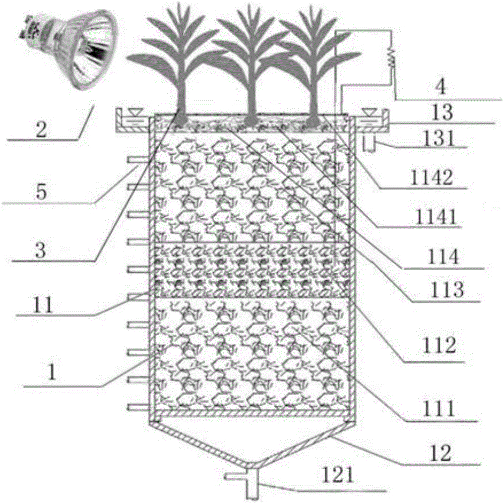 Ag3PO4 photocatalysis and artificial wetland microbial battery coupling system and application thereof