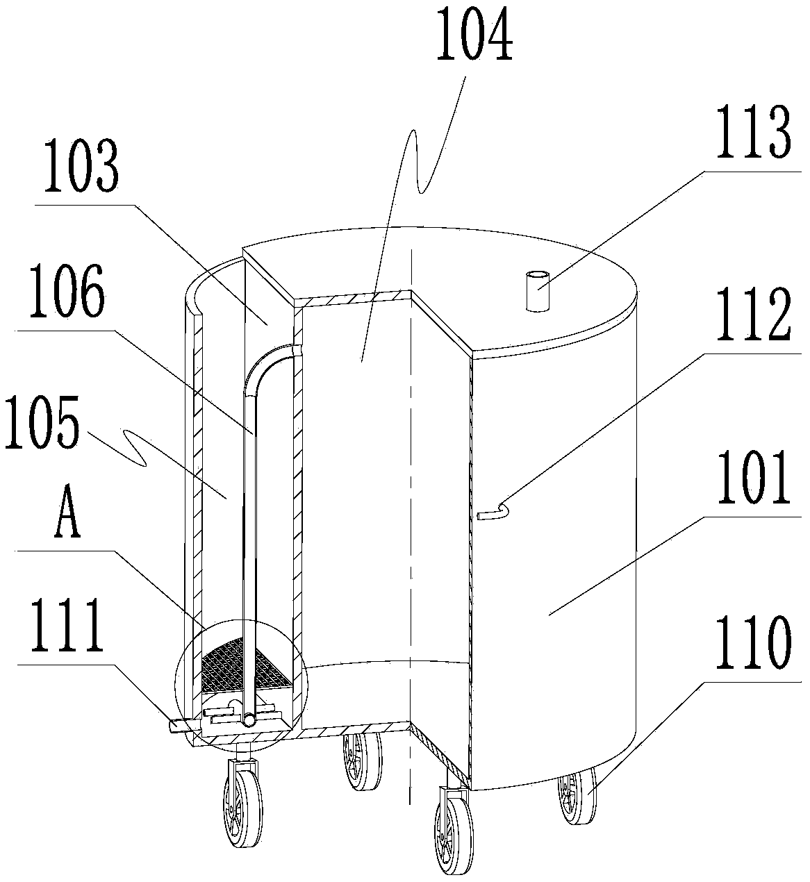 Powdery material sampling device