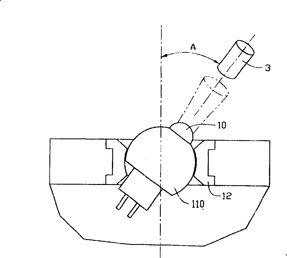 Illuminating device capable of adjusting light-rising angle