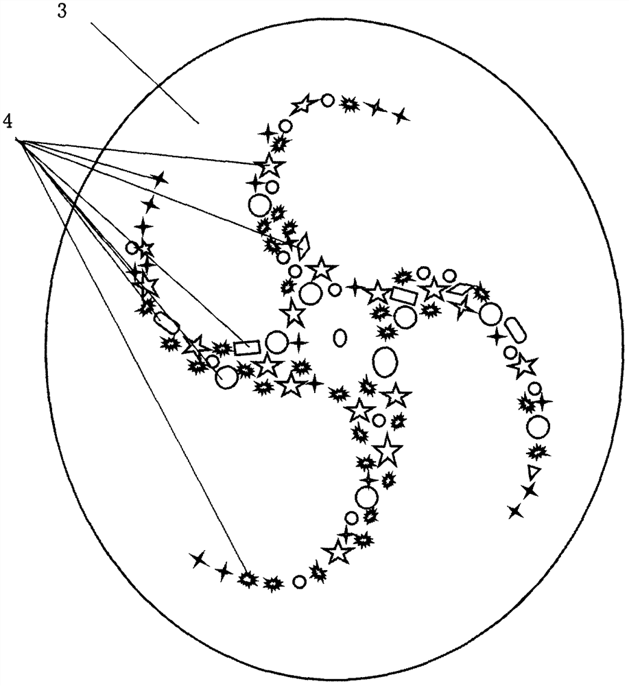 Holographic acupuncture plaster with self-electrochemical field effect of gossip and five elements