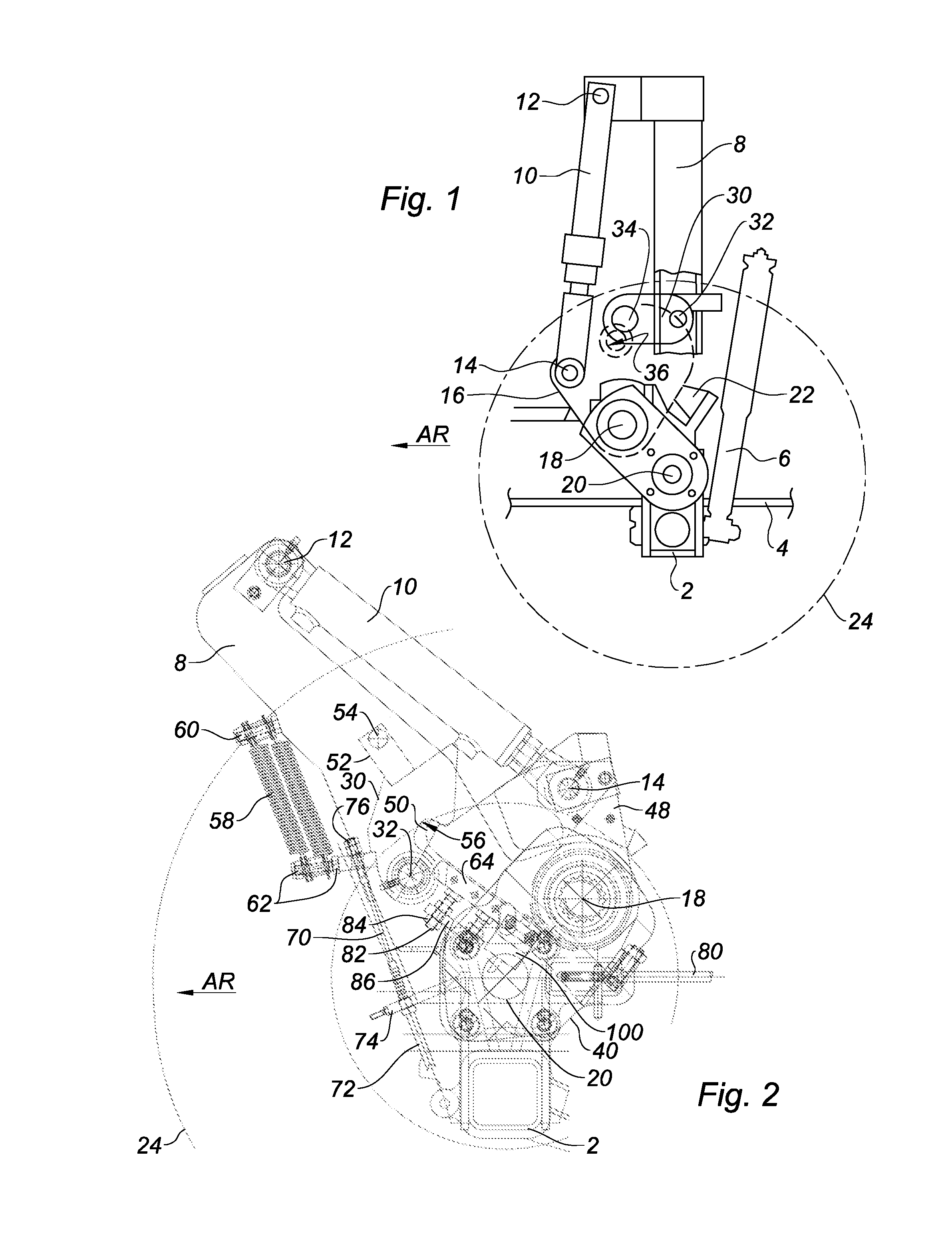 Device for lowering the body of a vehicle including a means for detecting the high position