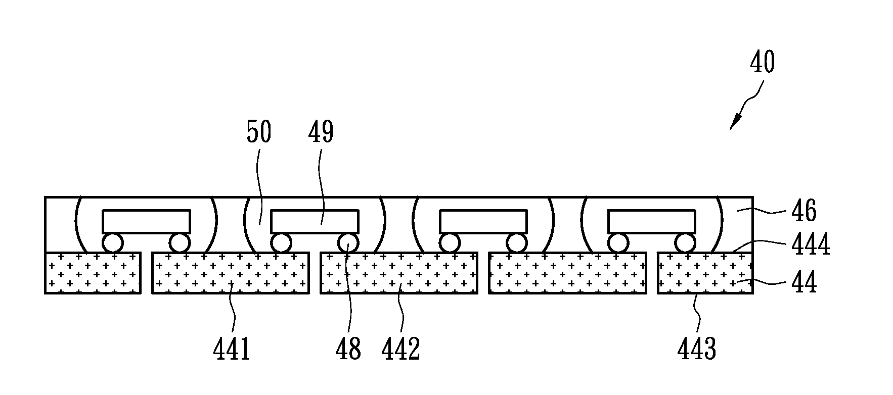 Package module structure of compound semiconductor devices and fabricating method thereof