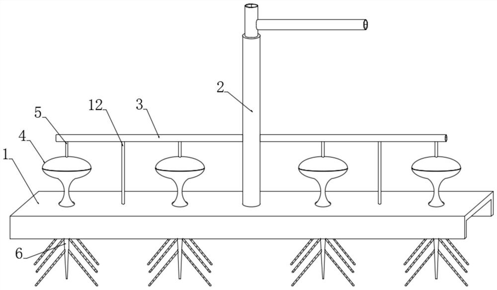 A fertilizer slow-release device suitable for deep and shallow soil root diffusion