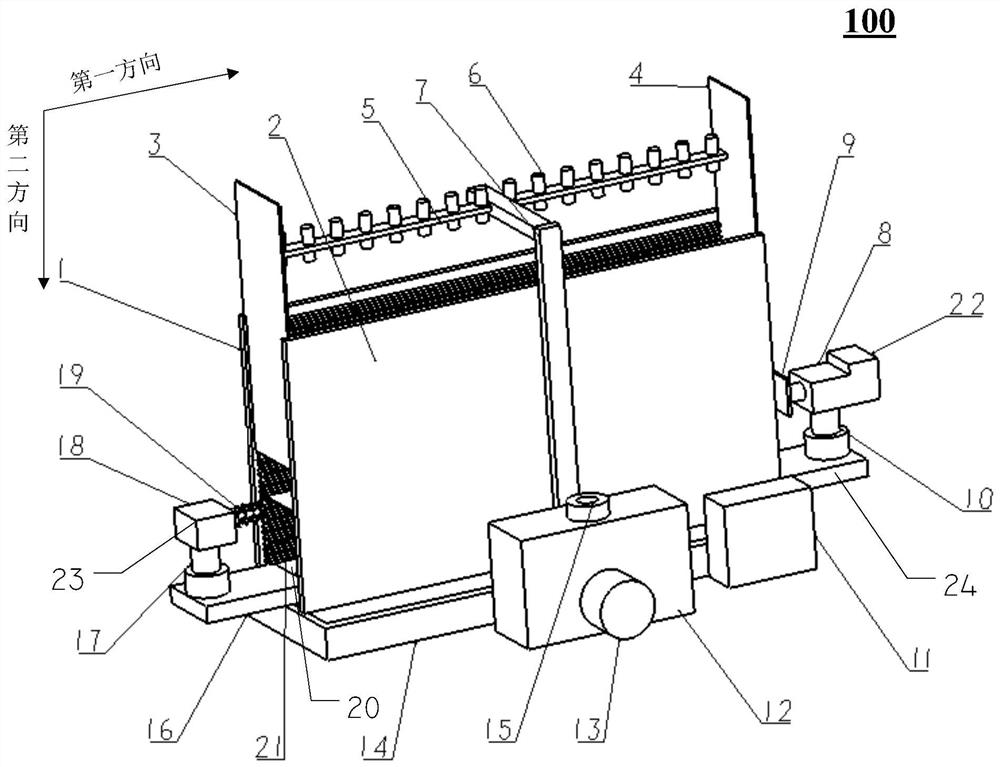 Groundwater quality seepage simulation experiment device and application method