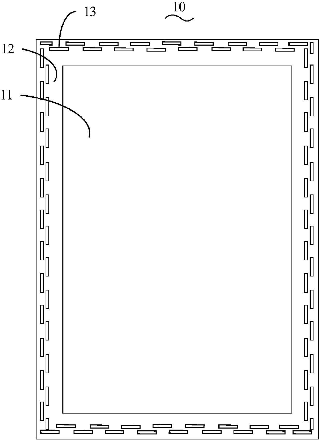 Displaying device and displaying substrate