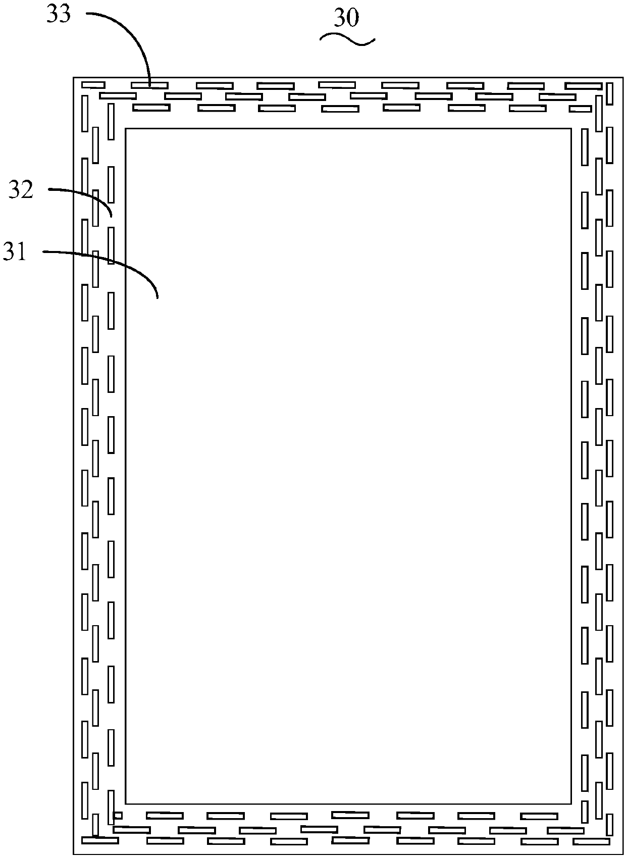 Displaying device and displaying substrate