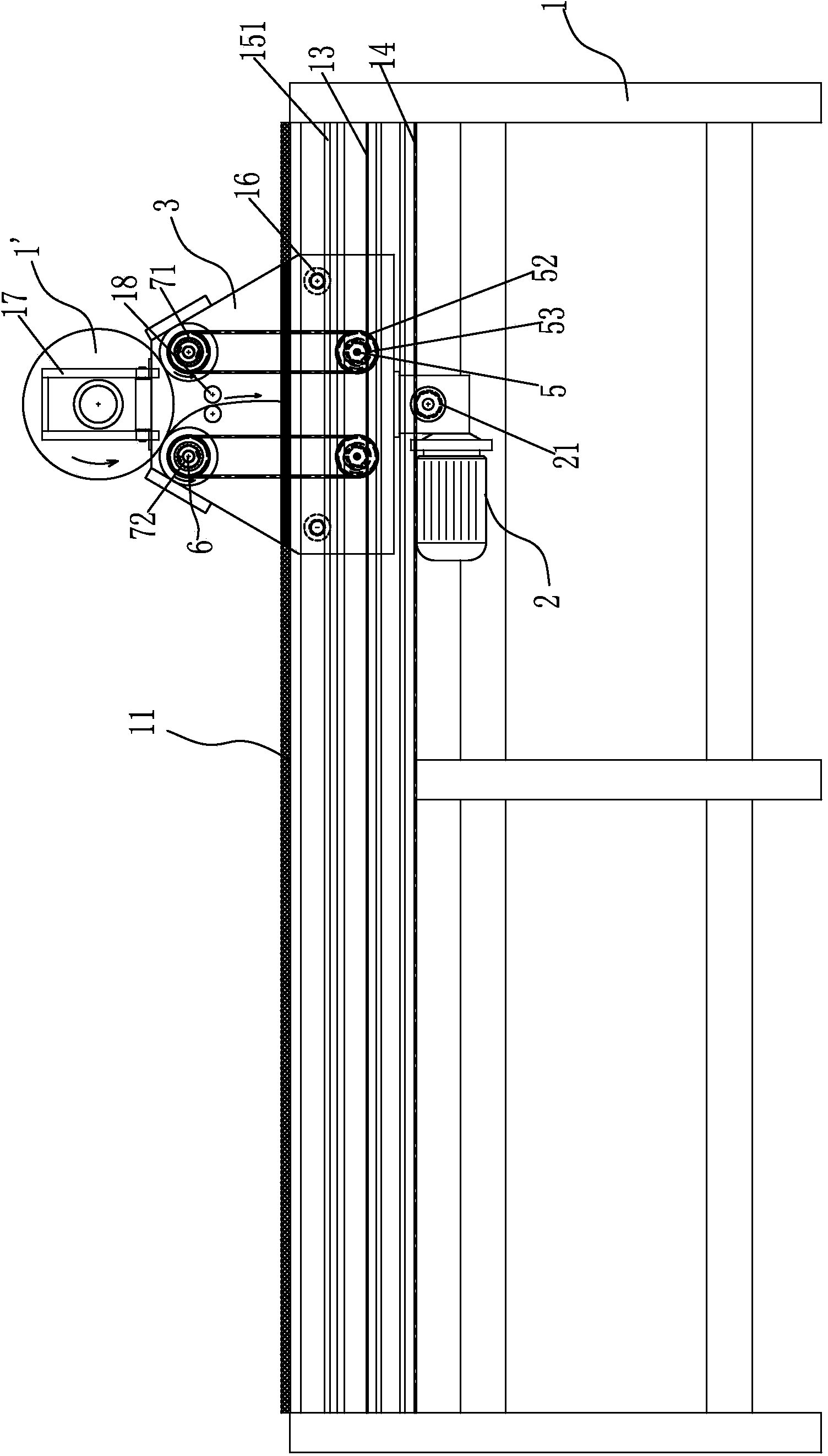 Cutting machine with cloth automatically laid smooth