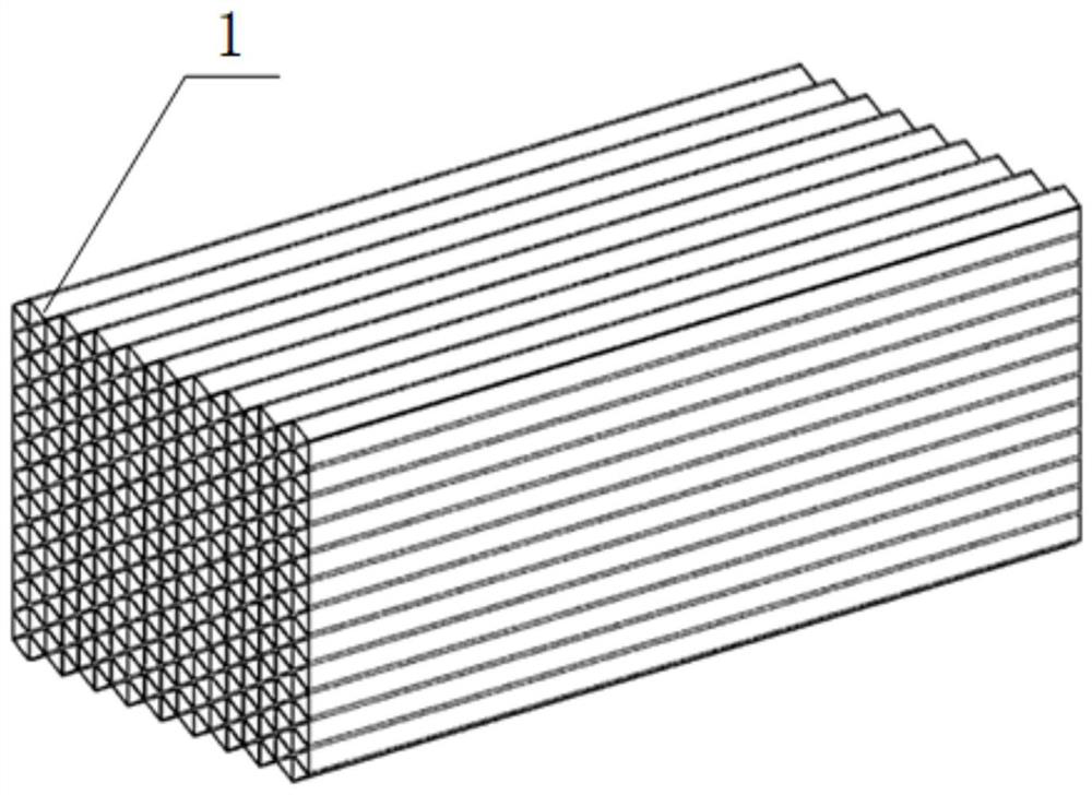 Bionic-based compact honeycomb structure heat exchanger core and heat exchanger