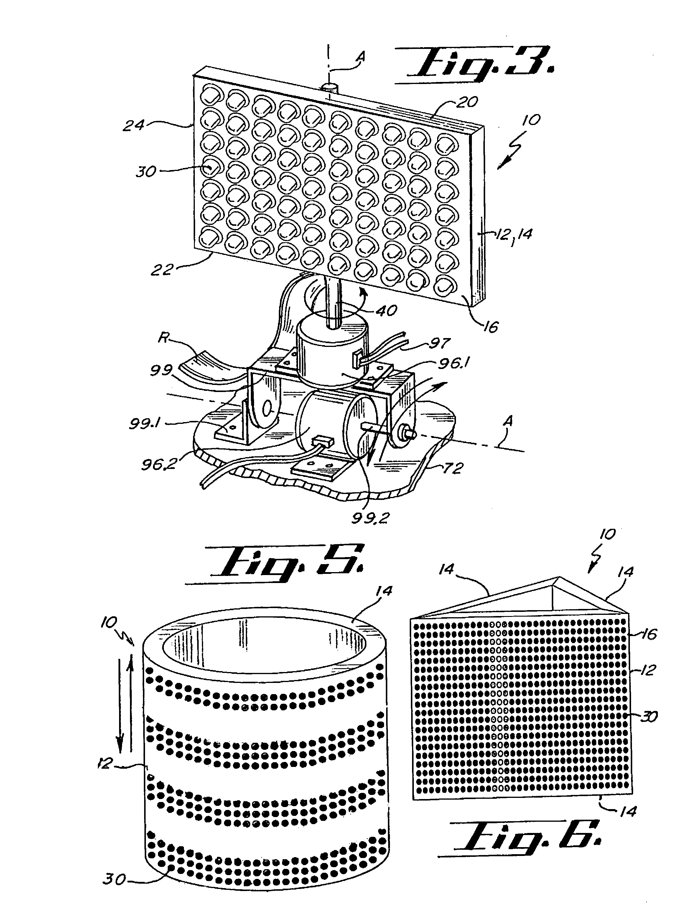 LED warning signal and light supports