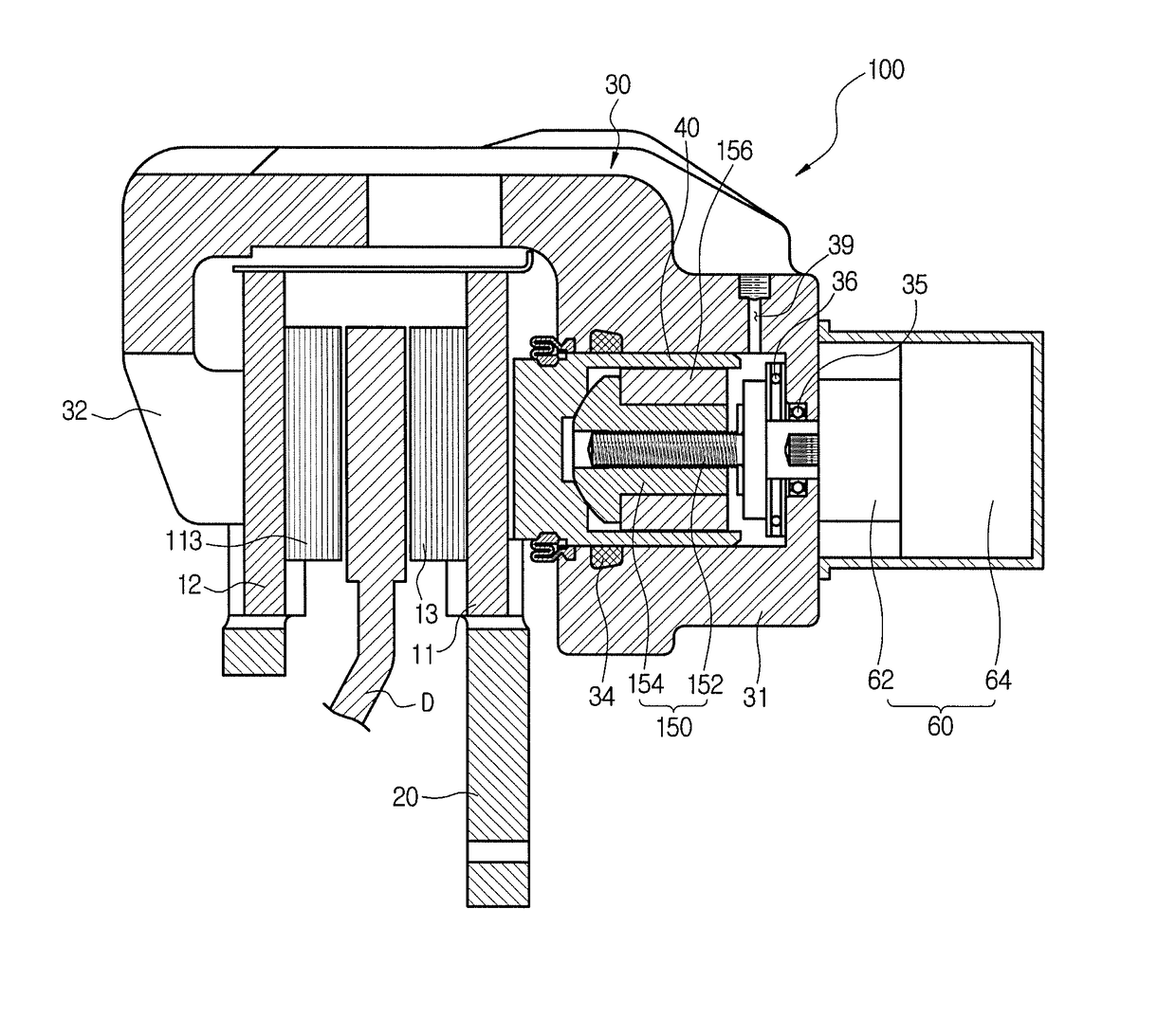 Electric caliper brake