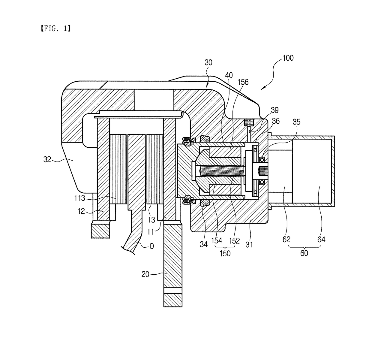 Electric caliper brake