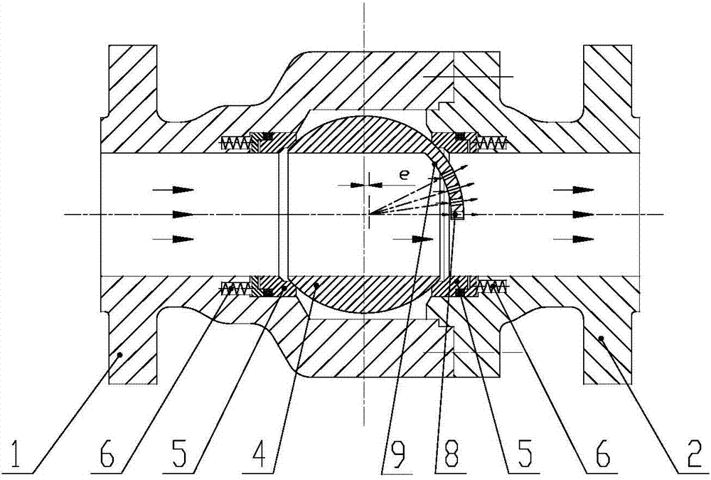 Ball valve capable of eliminating cavitation