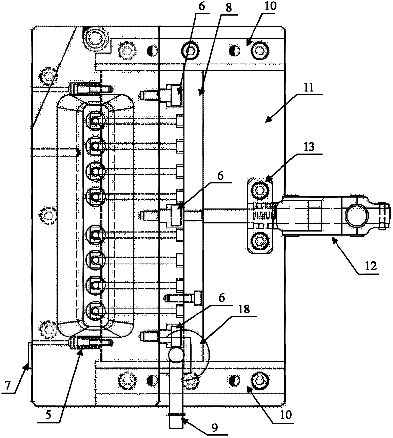 Storage battery lead terminal casting mould