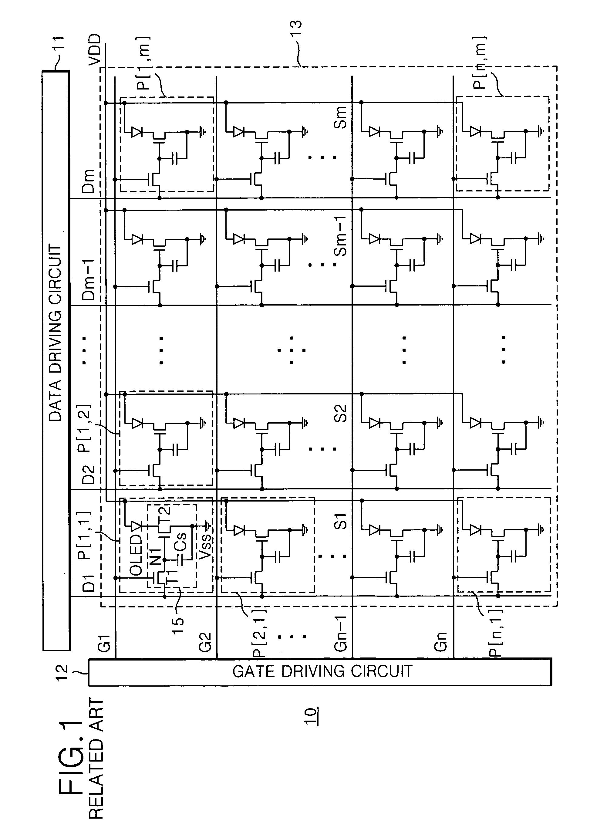 Driving circuit for organic light emitting diode, display device using the same and driving method of organic light emitting diode display device