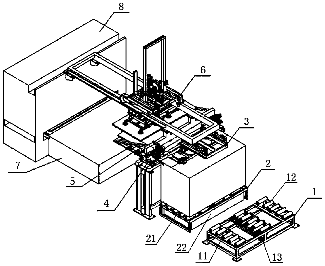 Automatic pressing and attaching plate feeding device