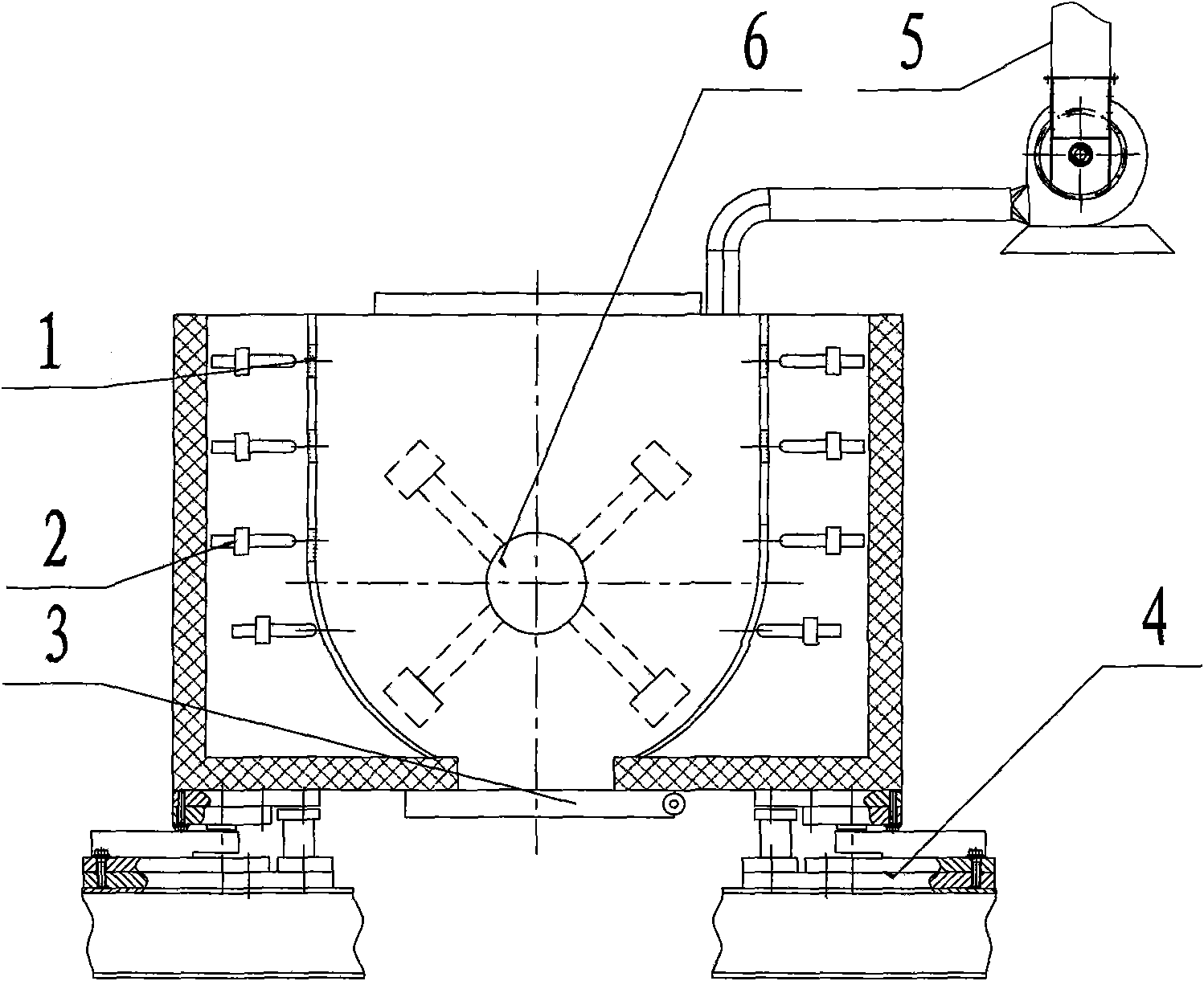 Recycled asphalt microwave heating device