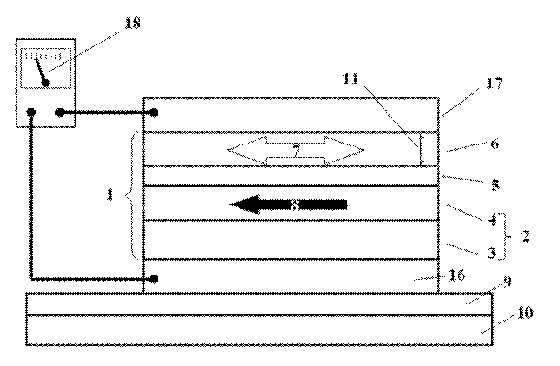 Magnetoresistive sensor for measuring a magnetic field