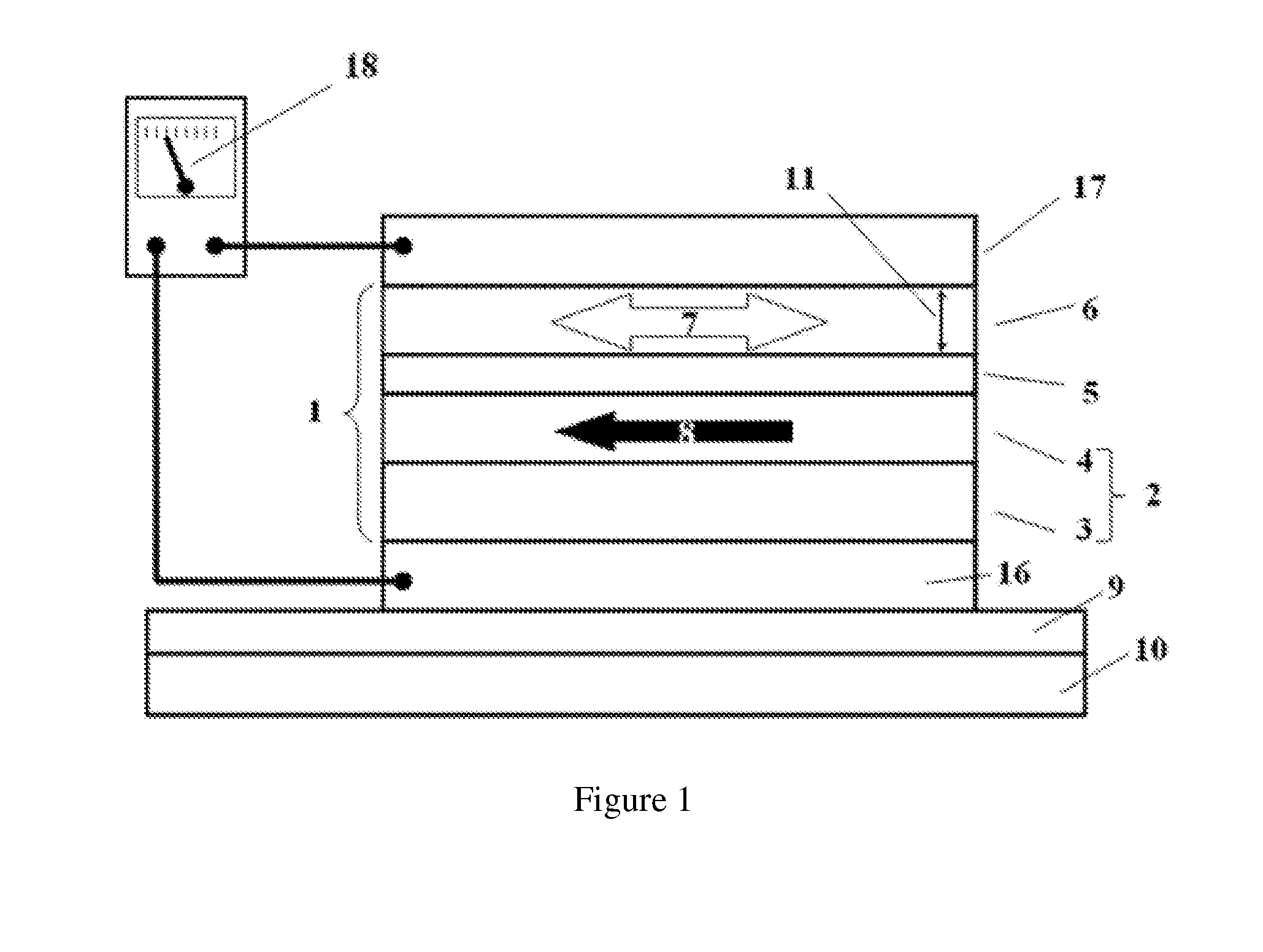 Magnetoresistive sensor for measuring a magnetic field