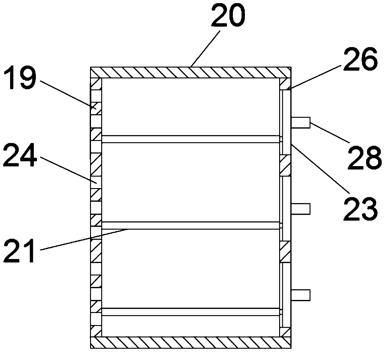 A drying device for the production and processing of auto parts