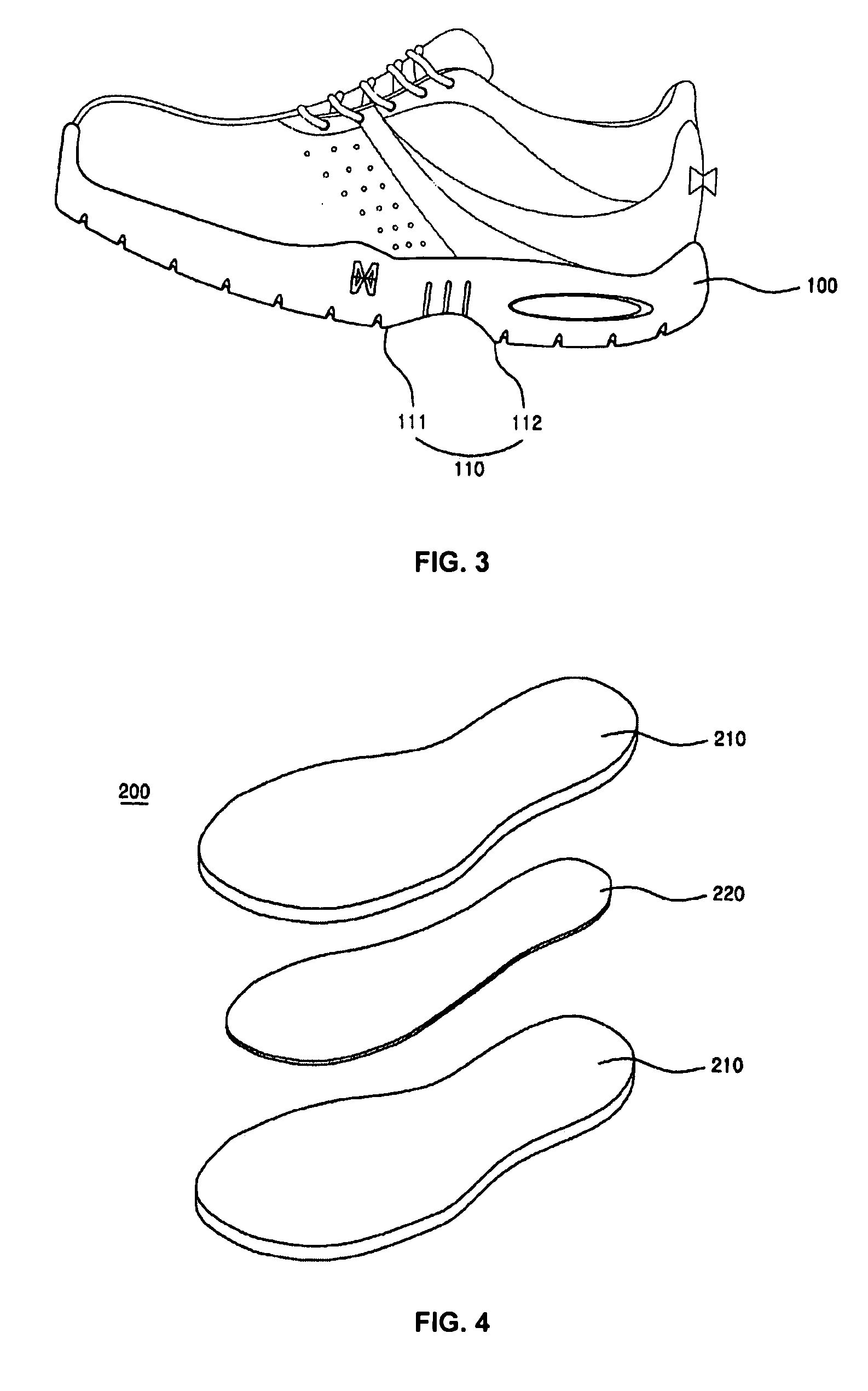 Rear balance walking shoes