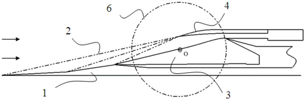 Two-dimensional variable geometry hypersonic intake port provided with rectangular inlet as well as design method and working method of two-dimensional variable geometry hypersonic intake port