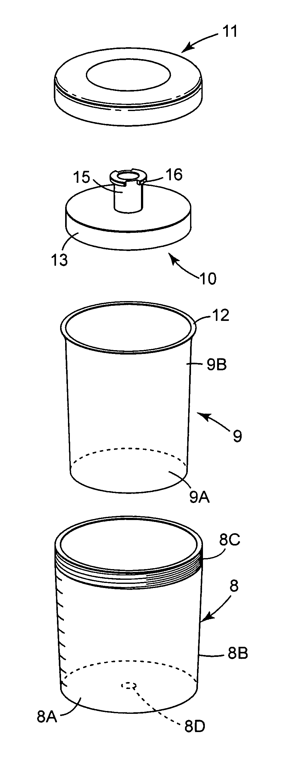 Spray gun reservoir with oversize, fast-fill opening