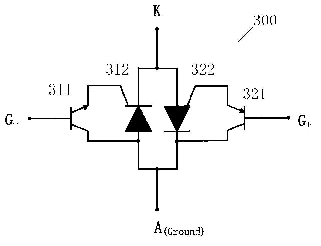 Bidirectional and symmetrical high-speed overvoltage protective device