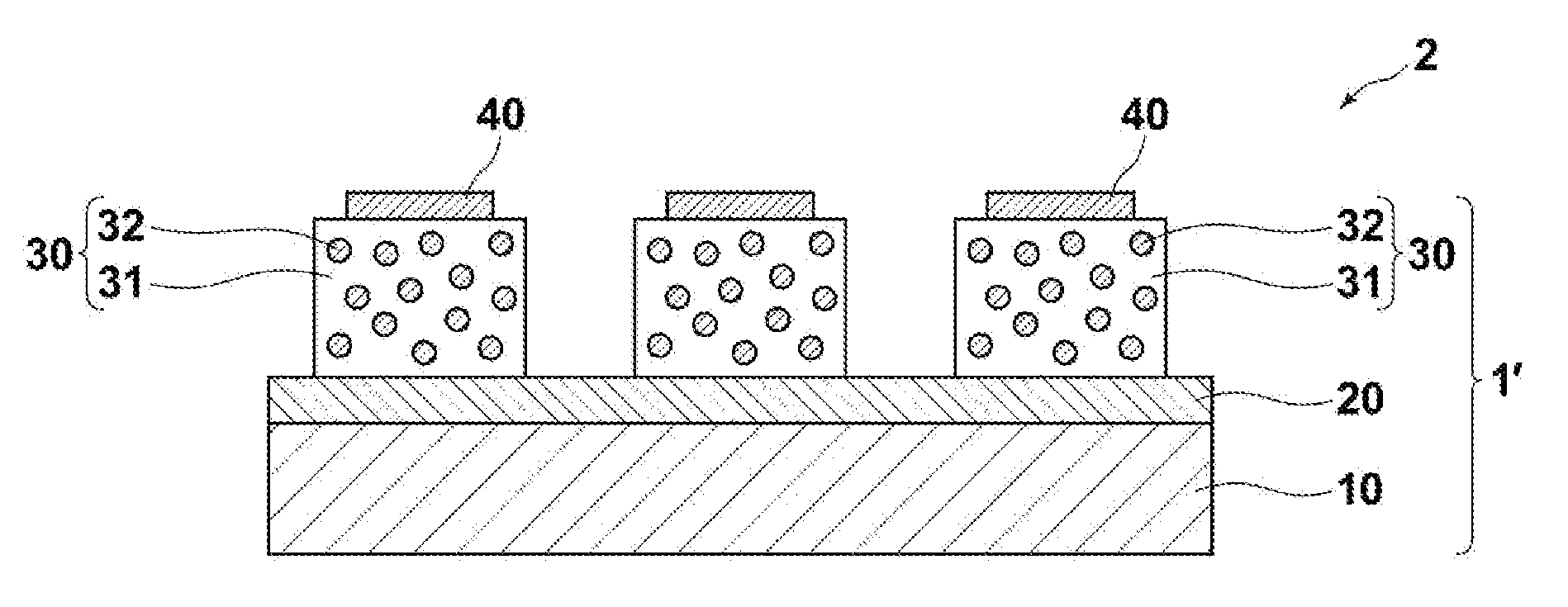 Layered structure and piezoelectric device using the same