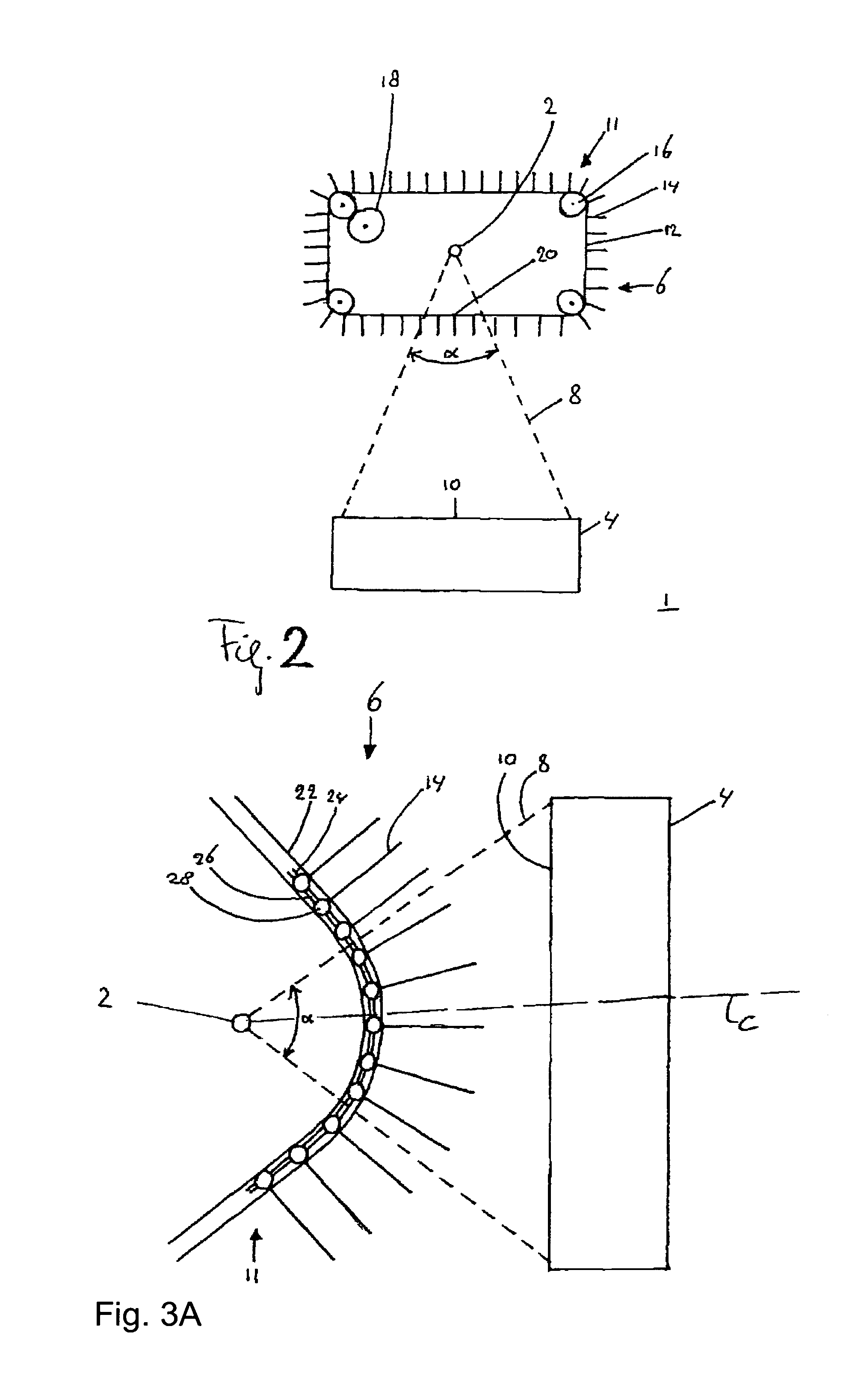 Apparatus including a radiation source, a filter system for filtering particles out of radiation emitted by the source, and a processing system for processing the radiation, a lithographic apparatus including such an apparatus, and a method of filtering particles out of radiation emitting and propagating from a radiation source