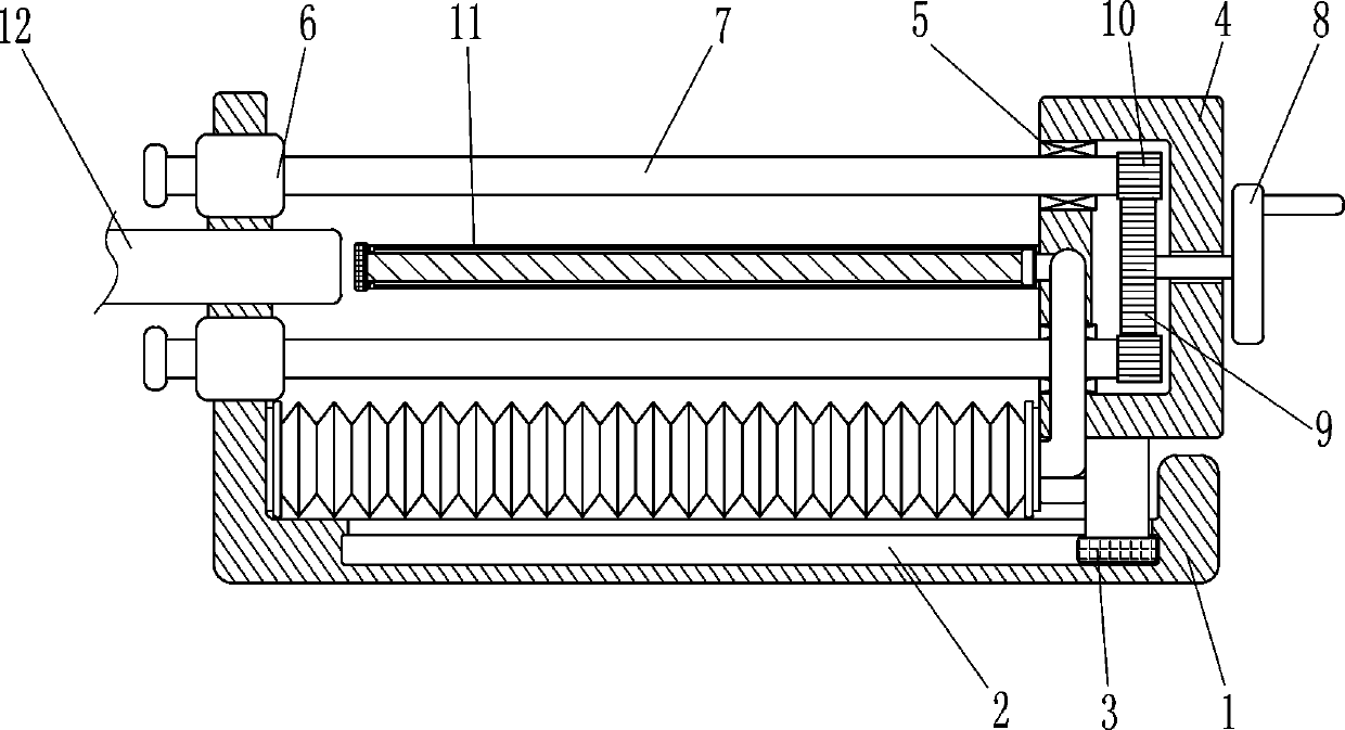 Pushing device for copper ore sampling