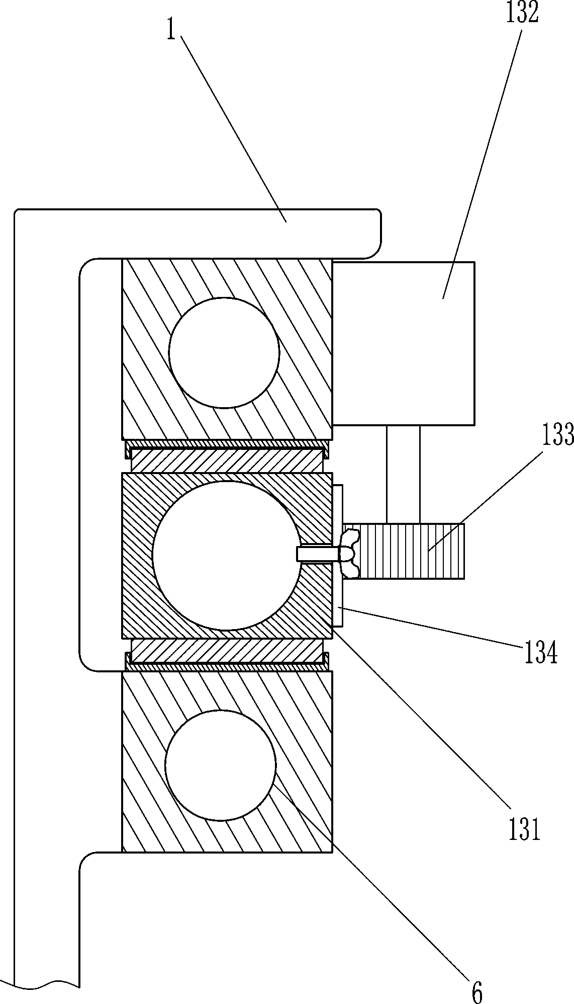 Pushing device for copper ore sampling