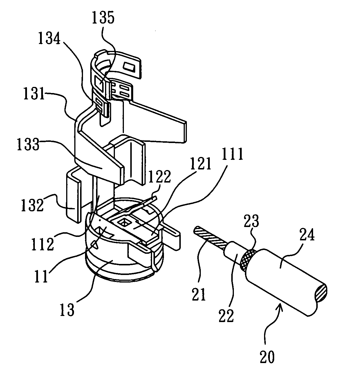 RF microwave connector for telecommunication