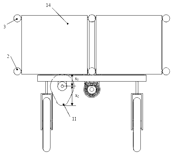 Greenhouse fruit and vegetable receiving and conveying robot