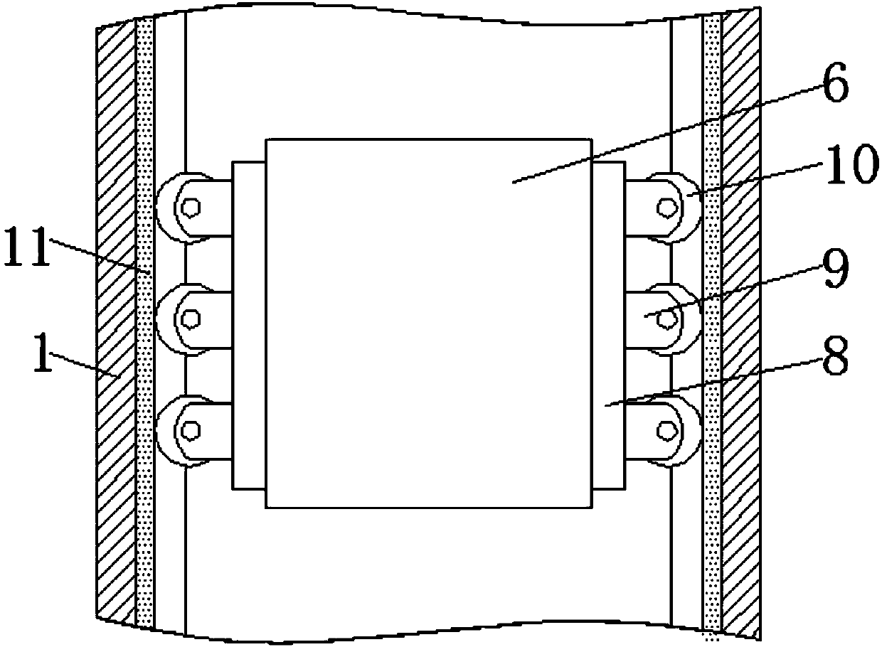 Method for shock absorption and noise reduction of elevator