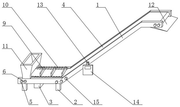 A large-angle corrugated sidewall industrial conveyor with convenient loading and unloading