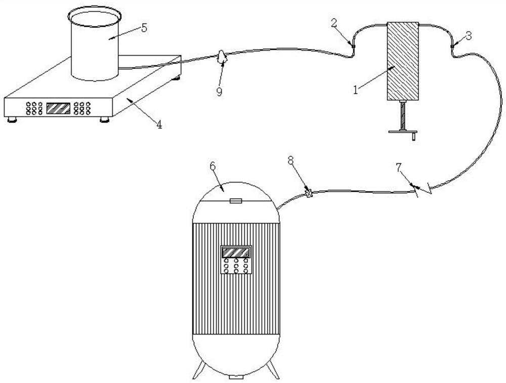 High-pressure three-dimensional compression pump-based high-pressure olefin liquefied gas additive test system