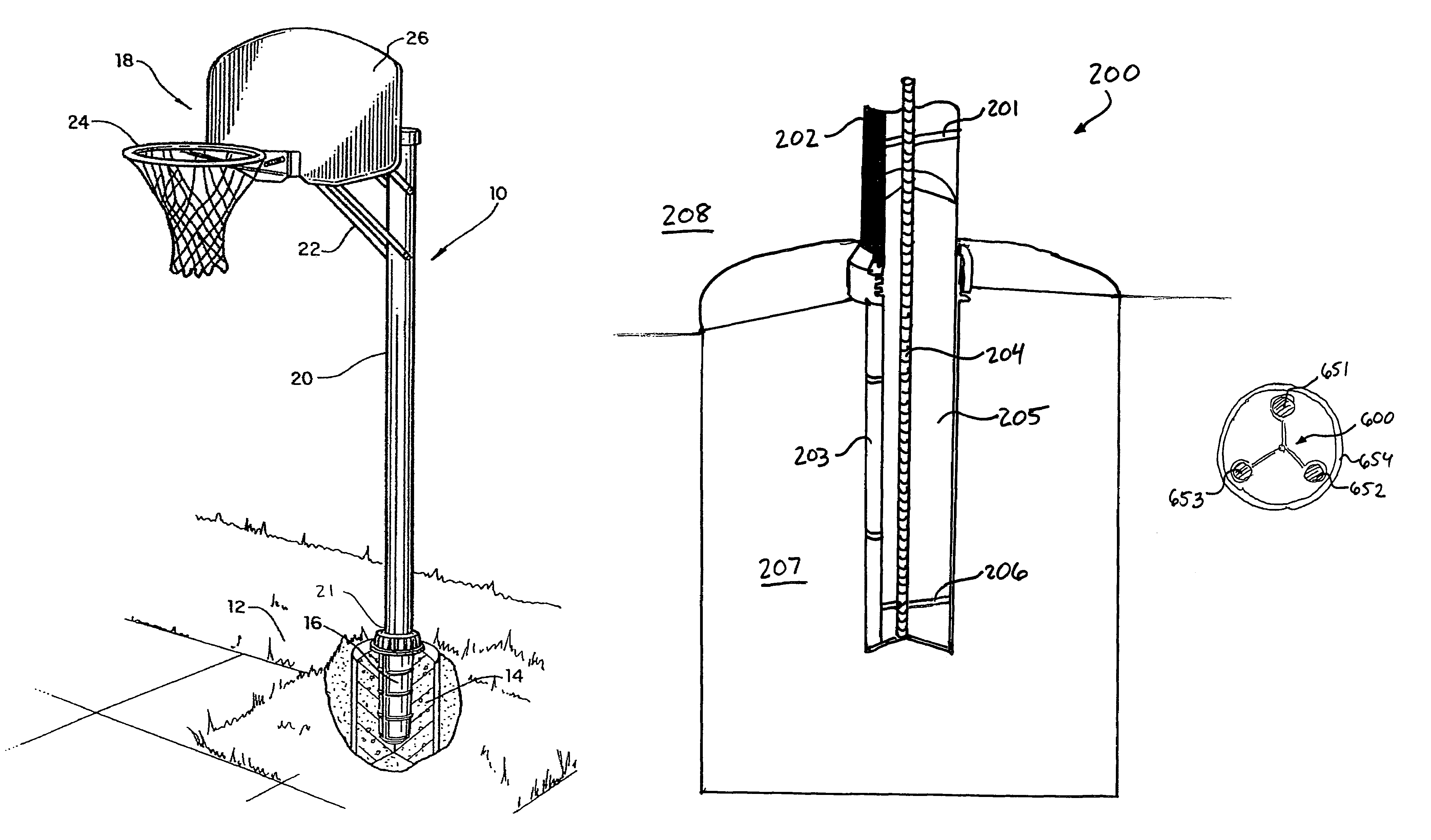 Reinforced sports support pole