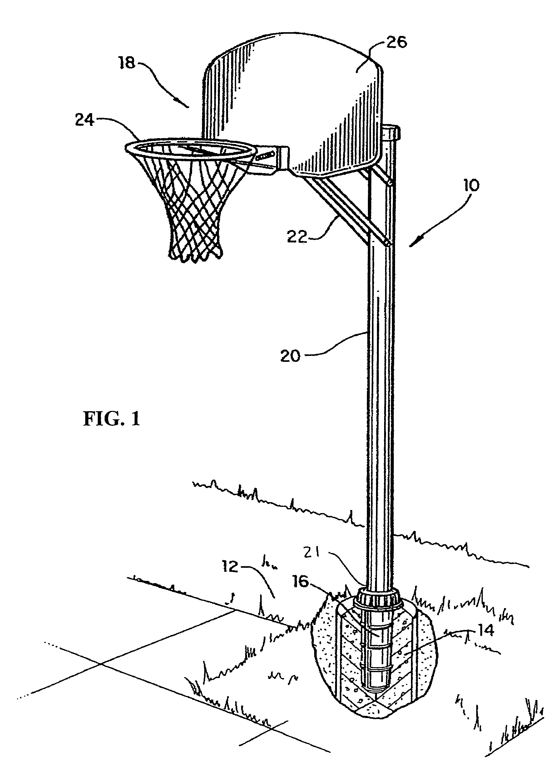 Reinforced sports support pole